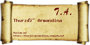 Thurzó Armandina névjegykártya